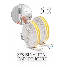 D Tip Kapı Pencere Ses Isı Yalıtım Bandı EPDM Kauçuk 5.5 Metre