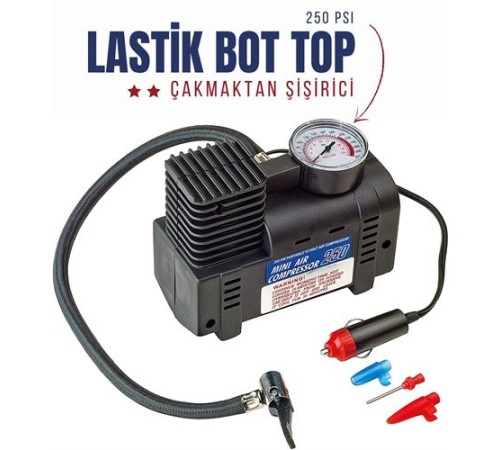 Oto Çakmağından Çalışan Lastik Şişirici Kompresör Oto Çakmağından Çalışan Lastik Şişirici Kompresör