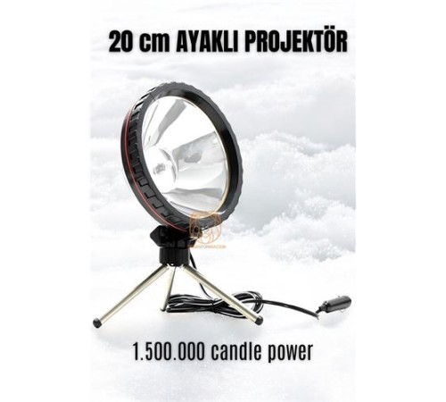 3 Ayaklı El Projektörü 360 Derece Avcı Projektörü Tekne Projektör