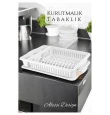 Bulaşık Durulama Sepeti Tabaklık Bulaşık Kurutmalık BEYAZ Alessi