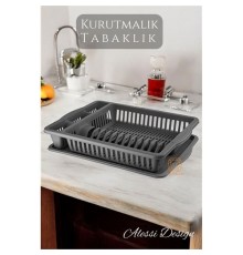 Bulaşık Durulama Sepeti Tabaklık Bulaşık Kurutmalık GRİ Alessi