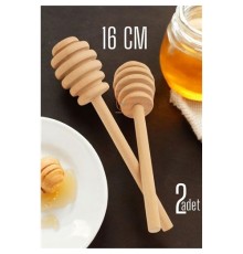 Bal Kaşığı Ahşap Uzun 16 CM Bal Damlatıcı Kaşık 2 ADET