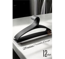 Tasarım Askı Seti 12 ADET Elbise Askısı M.Crisanta SİYAH