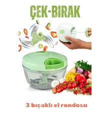 İpli El Rondosu Çek Bırak El Rondosu 3 Bıçaklı 8x12 CM