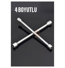Bijon Anahtarı Çelik 4 Uçlu Bijon Anahtarı