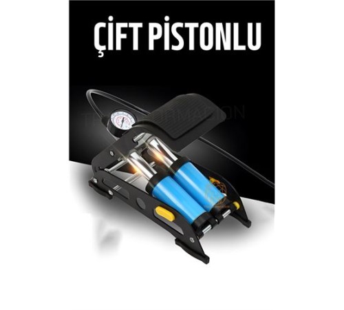 Çift Pistonlu Ayaktan Lastik Şişirme Pompası 428820 Çift Pistonlu Ayaktan Lastik Şişirme Pompası 428820