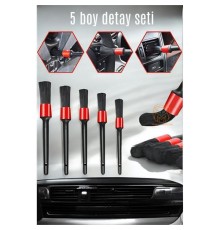 5 Boy Araç Detay Temizlik Fırça Seti Slalom Design