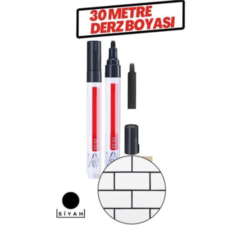 Derz Arası 30 Metre Boyama Rötüş Kalemi SİYAH Derz Arası 30 Metre Boyama Rötüş Kalemi SİYAH