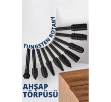 Tungsten Ahşap Oyma Şekillendirme 10 LU Törpü Seti