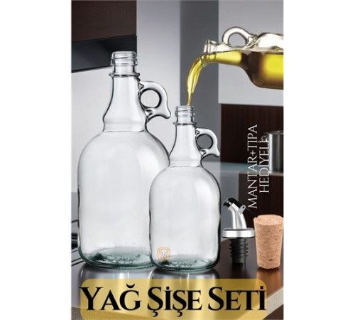 Yağ Şişe Seti 4 Adet Mantar ve Tıpa F.Geronimo Design Yağ Şişe Seti 4 Adet Mantar ve Tıpa F.Geronimo Design