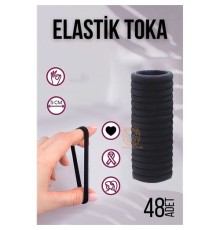 Elastik Toka 48 ADET SİYAH