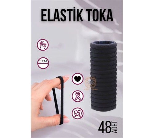 Elastik Toka 48 ADET SİYAH