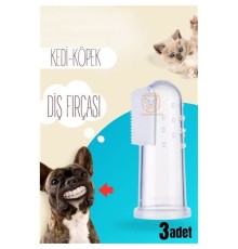 Kedik Köpek Diş Fırçası Silikon Kutulu 3 lü SET