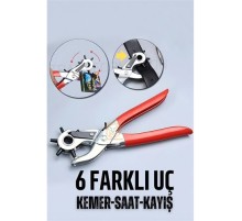 Kemer Delici Pense 6 Uçlu Saat Kayış Kemer Delme Pensesi