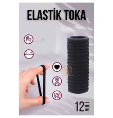 Elastik Toka 12 ADET SİYAH