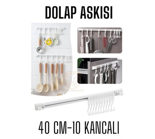 Kayar Askılı Mutfak Dolap Askısı Banyo Askısı Kayar Askılı Mutfak Dolap Askısı Banyo Askısı