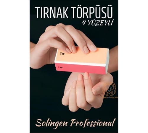 4 Yüzeyli Tırnak Törpüsü ve Parlatma Blok Sünger Solingen Professional 4 Yüzeyli Tırnak Törpüsü ve Parlatma Blok Sünger Solingen Professional