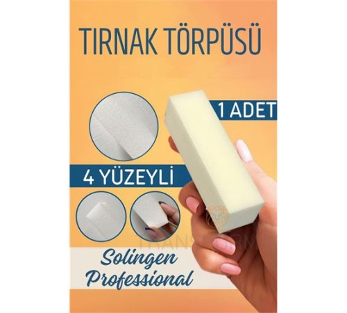 Tırnak Törpü 4 Yüzey Blok Sünger Solingen Professional Tırnak Törpü 4 Yüzey Blok Sünger Solingen Professional