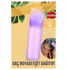 Saç Boyası Eşit Dağıtım Şişesi Doldurulabilir Taraklı Aplikatör  Solingen Professional