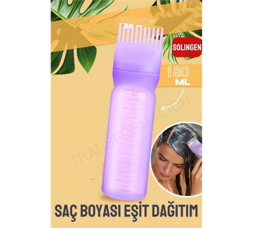 Saç Boyası Eşit Dağıtım Şişesi Doldurulabilir Taraklı Aplikatör Solingen Professional Saç Boyası Eşit Dağıtım Şişesi Doldurulabilir Taraklı Aplikatör Solingen Professional
