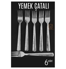 Yemek Çatalı Seti Veneta 6 lı Paslanmaz