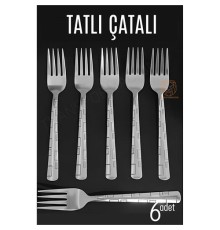 Tatlı Çatalı Seti Veneta 6 lı Paslanmaz