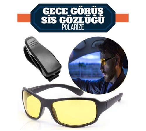 Gece Sürüş ve Sis Gözlüğü + Gözlük Tutucu Hediyeli Gece Sürüş ve Sis Gözlüğü + Gözlük Tutucu Hediyeli