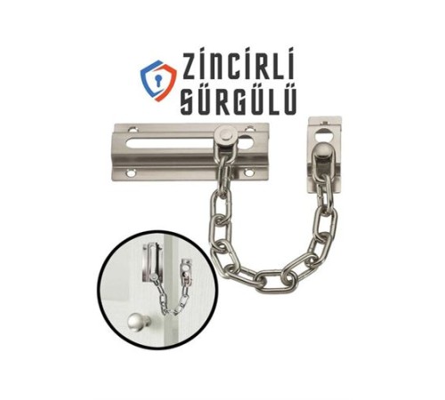 Sürgülü Kapı Emniyet Kilidi Saten Sürgülü Kapı Emniyet Kilidi Saten