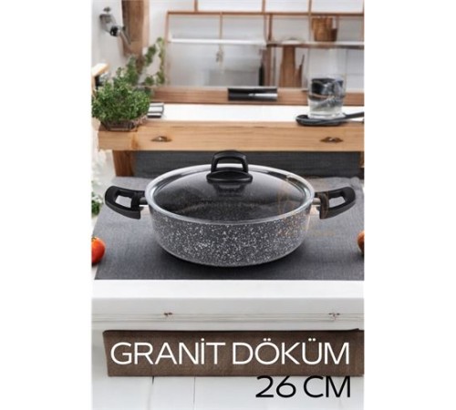 Eco Granit Döküm Basık Tencere 26 cm Dies Design Eco Granit Döküm Basık Tencere 26 cm Dies Design