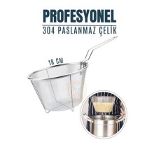 Kızartma Süzgeci Patates Kızartma Filtresi 304 Paslanmaz Çelik Mink Design
