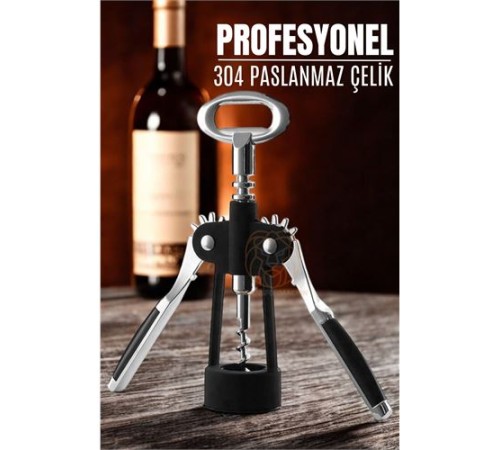 Tirbuşon Şarap Açacağı ve Şişe Açacağı 304 Paslanmaz Çelik Tirbuşon Şarap Açacağı ve Şişe Açacağı 304 Paslanmaz Çelik