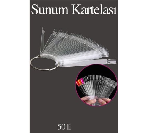 Takma Tırnak Sunum Kartelası ŞEFFAF Takma Tırnak Sunum Kartelası ŞEFFAF