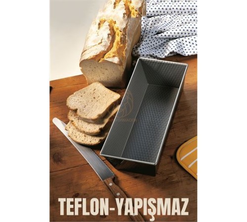 Teflon Ekmek Pişirme Kalıbı Baton Pasta Kalıbı Teflon Ekmek Pişirme Kalıbı Baton Pasta Kalıbı