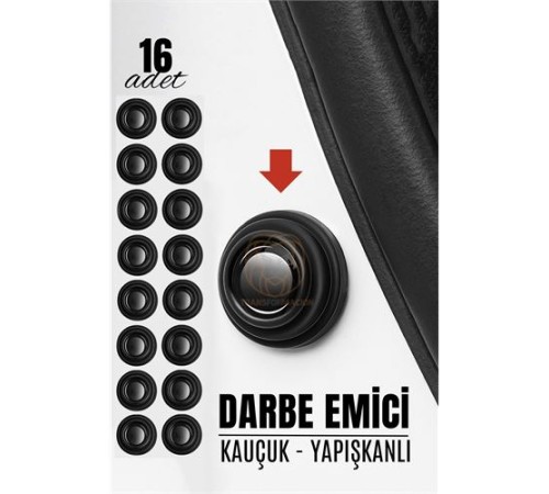 Kapı Bagaj Kaput Ses Darbe Emici Kauçuk Conta 16 ADET
