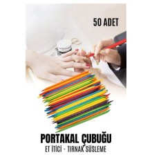 Nano Portakal Çubuğu Tırnak Temizleyici Et İtici 50 Adet Absolute Professional