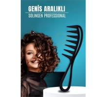 Geniş Dişli Stil Tarağı Karbon Solingen Professional