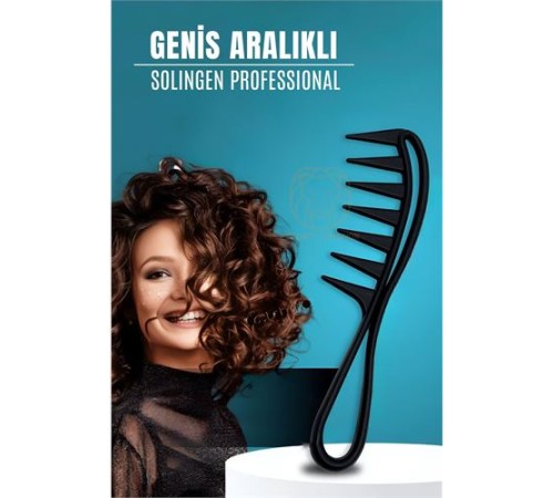 Geniş Dişli Stil Tarağı Karbon Solingen Professional Geniş Dişli Stil Tarağı Karbon Solingen Professional