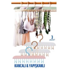3 LÜ Sütyen Askısı Dolap İçi Şal Kravat Kemer Çanta Askısı