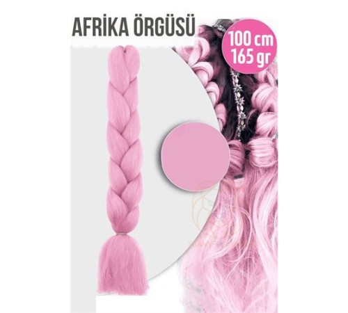 Afrika Örügüsü Rasta 100 Cm 165 Gr 1084 Açık Pembe Afrika Örügüsü Rasta 100 Cm 165 Gr 1084 Açık Pembe