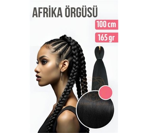 Afrika Örügüsü Rasta 100 Cm 165 Gr 1091 Siyah Afrika Örügüsü Rasta 100 Cm 165 Gr 1091 Siyah