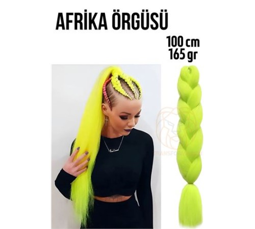 Afrika Örügüsü Rasta 100 Cm 165 Gr 1096 Sarı Afrika Örügüsü Rasta 100 Cm 165 Gr 1096 Sarı