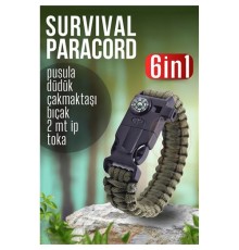 Survival Kit Paracord Kamp Kiti Hayatta Kalma Kamp Bilekliği