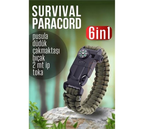 Survival Kit Paracord Kamp Kiti Hayatta Kalma Kamp Bilekliği Survival Kit Paracord Kamp Kiti Hayatta Kalma Kamp Bilekliği