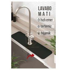 Su Emici Lavabo Matı Hızlı Emen Musluk Matı