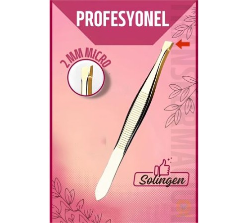2 mm Micro İnce Uçlu Cımbız Çelik Solingen Professional 2 mm Micro İnce Uçlu Cımbız Çelik Solingen Professional