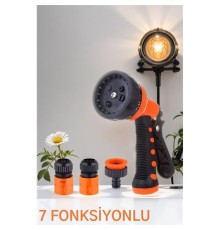 Sulama Tabancası Seti 7 FONKSİYON 3 Aparatlı