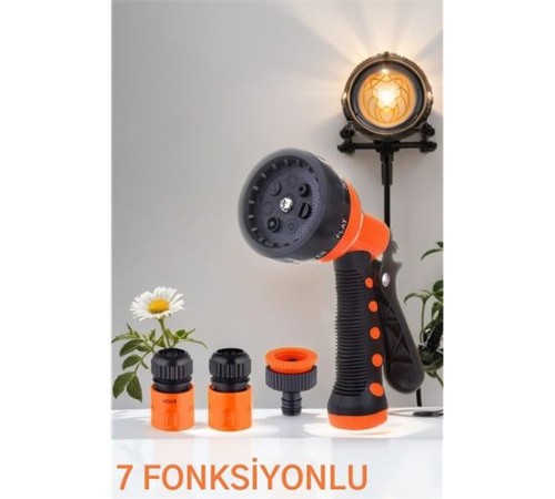 Sulama Tabancası Seti 7 FONKSİYON 3 Aparatlı Sulama Tabancası Seti 7 FONKSİYON 3 Aparatlı