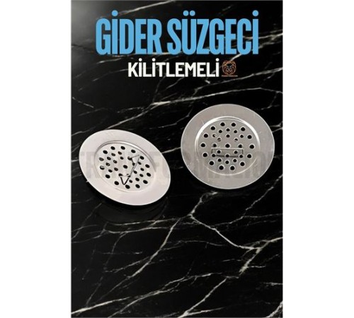 Kilitlenebilir Metal Lavabo Evye Süzgeci 2 ADET Kilitlenebilir Metal Lavabo Evye Süzgeci 2 ADET
