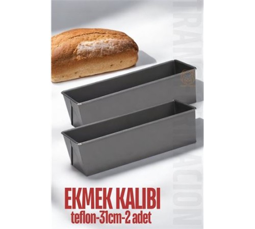 Teflon Ekmek Pişirme Kalıbı Baton Pasta Kalıbı 31 CM 2 adet Teflon Ekmek Pişirme Kalıbı Baton Pasta Kalıbı 31 CM 2 adet