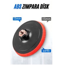 115 mm Cırtlı Zımpara Disk Pasta Cila Sünger Tabanı